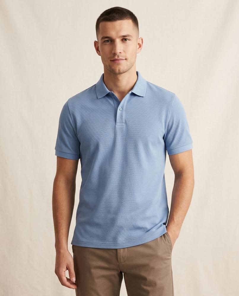 Lands Mode - Kefud | Kurzärmliges Strukturiertes Shirt Herren