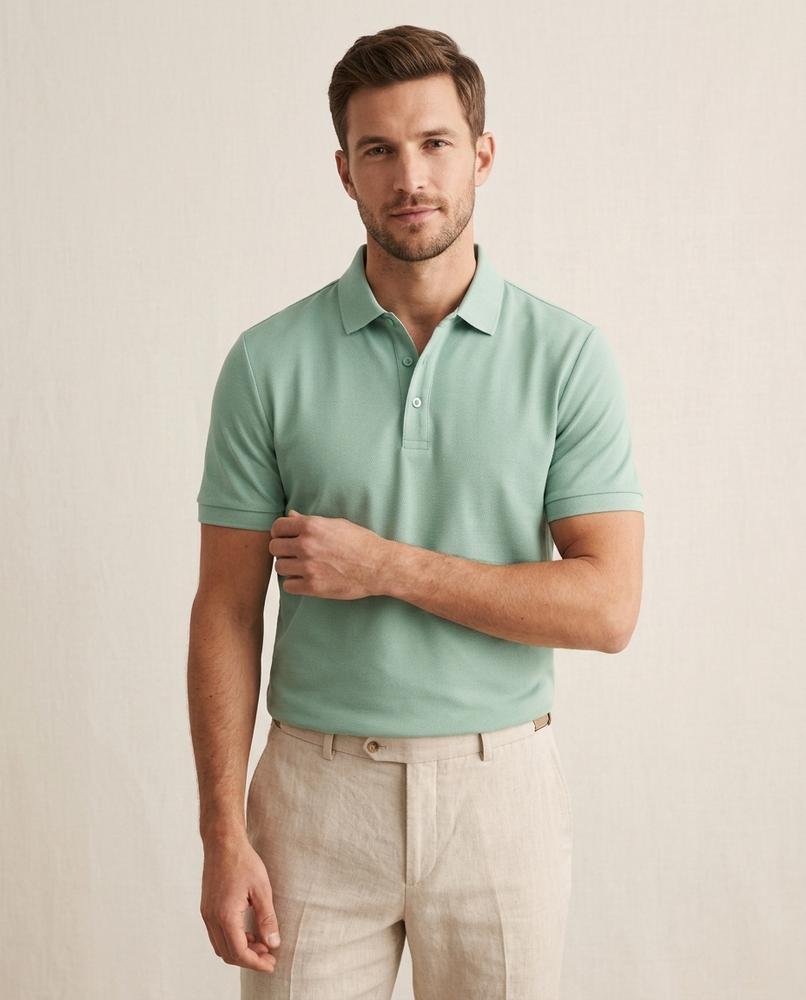 Lands Mode - Kefud | Kurzärmliges Strukturiertes Shirt Herren