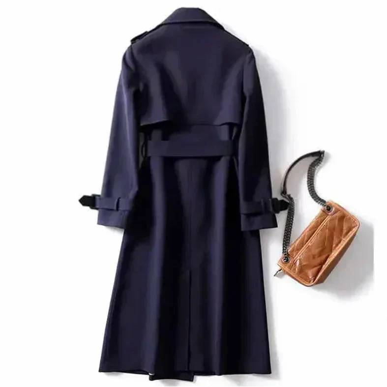 Lands Mode Damen Trenchcoat - Zweireihig mit Taillengürtel & Schulterklappen - Klassischer Mantel